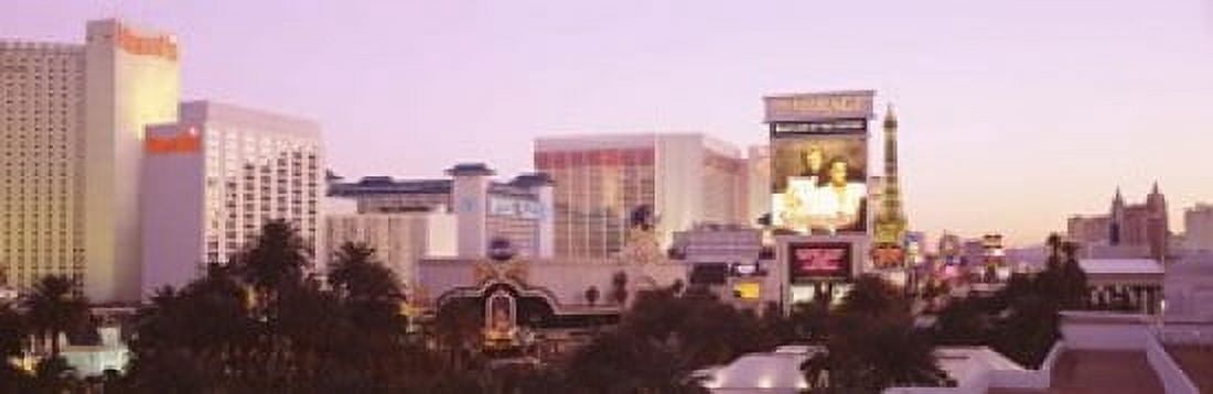 Dusk Las Vegas NV Canvas Art - Panoramic Images (18 x 6)