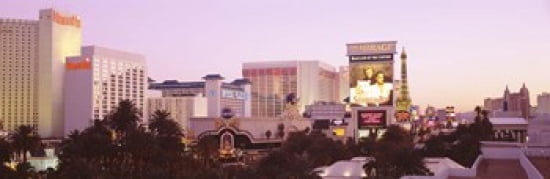 Dusk Las Vegas NV Canvas Art - Panoramic Images (36 x 12)