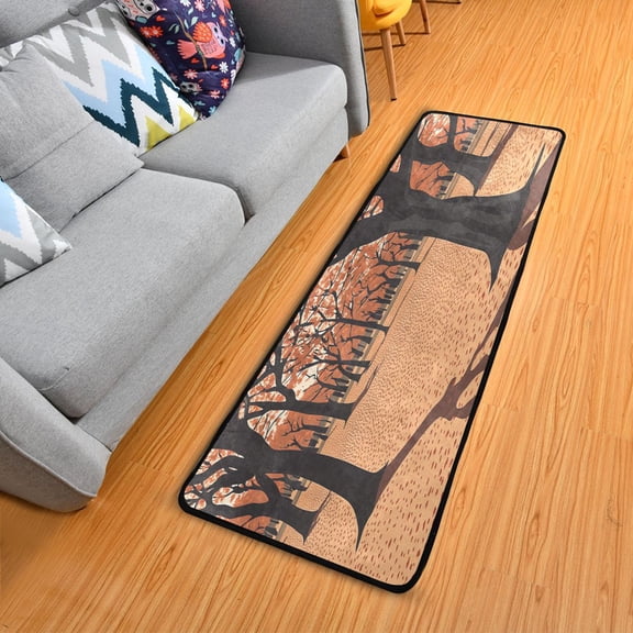 Dusk 72x24" Runner Rug, Non-Slip Memory Foam Cushion, Anti-Crease for Hallways and Bedrooms