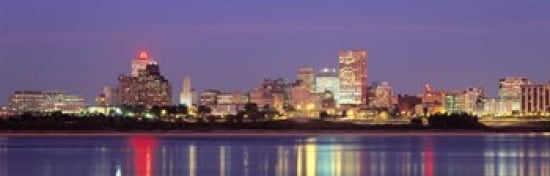 Dusk Memphis Tennessee USA Canvas Art - Panoramic Images (36 x 12)