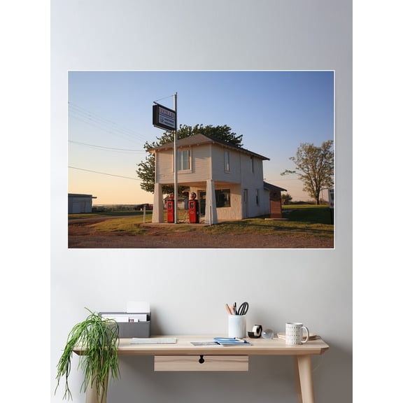 Dusk On Route 66 Poster Wall Art, Modern Wall Decor For Living Room Bedroom, 8x12 UNFRAMED