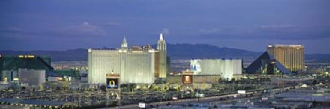 Dusk The Strip Las Vegas NV Canvas Art - Panoramic Images (18 x 6)