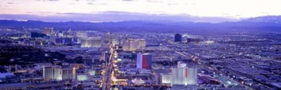 Dusk The Strip Las Vegas NV USA Canvas Art - Panoramic Images (18 x 6)