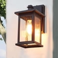 thumbnail image 1 of Dusk to Dawn 1 Light Outdoor Wall Lantern 12 Inch Matte Black Black Matte, 1 of 5