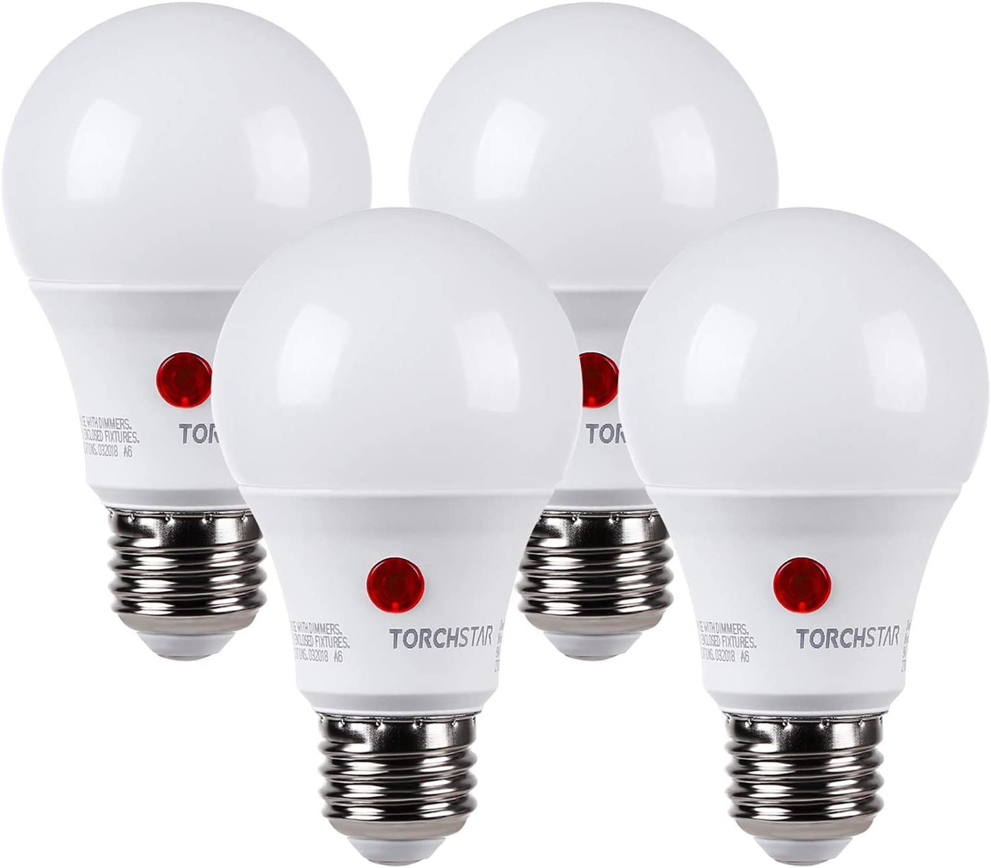 Dusk to Dawn Light Bulbs Outdoor, Sensor A19 LED Light Bulb, Auto on ...