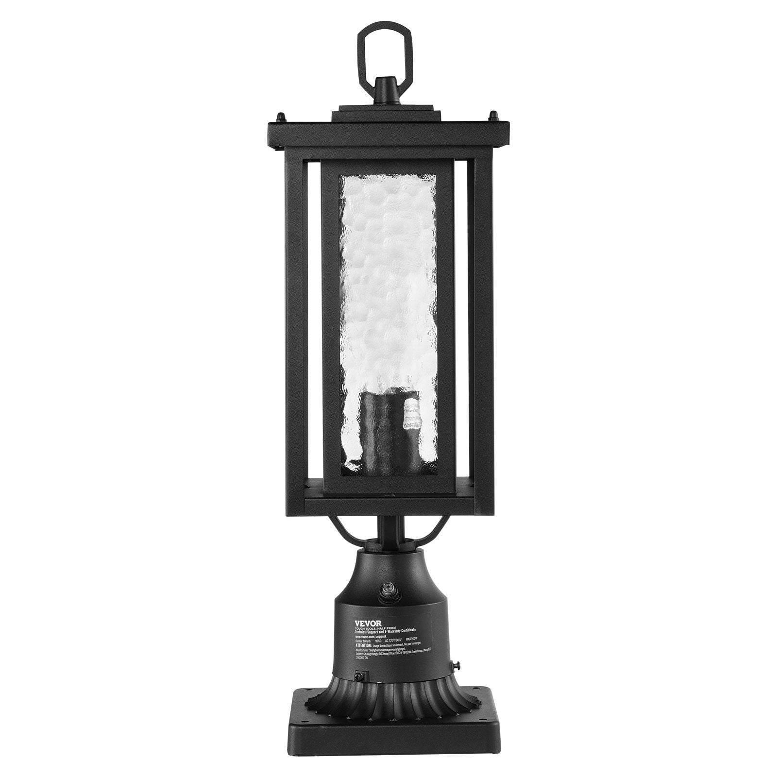 Dusk to Dawn Outdoor Light Fixture - 17.72in Pole Mount, Weatherproof Lamp Post for Garden & Pathway (Auto On/Off)