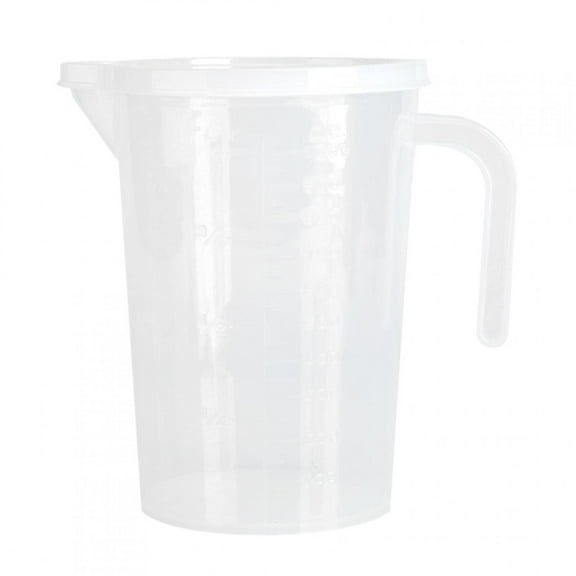 Dusknt 1000ml Large Plastic Measuring Cup with Graduations, Angled Handle and Lid for Baking Cooking, Easy Pour Spout, Perfect for Summer Meal Prep