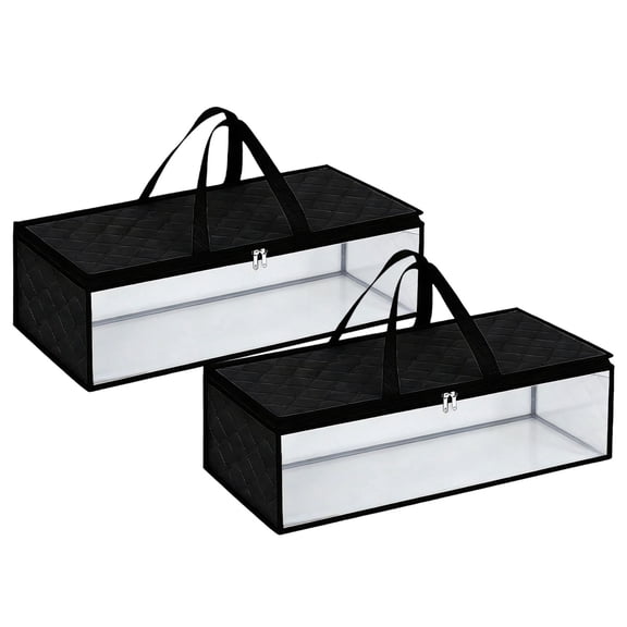 Dusknt 2 Pack Hat Storage Bag for Baseball Caps Hat Organizer Case Hat Holder Rack with 2 Carry Handles for Closet， Home Textile Storage