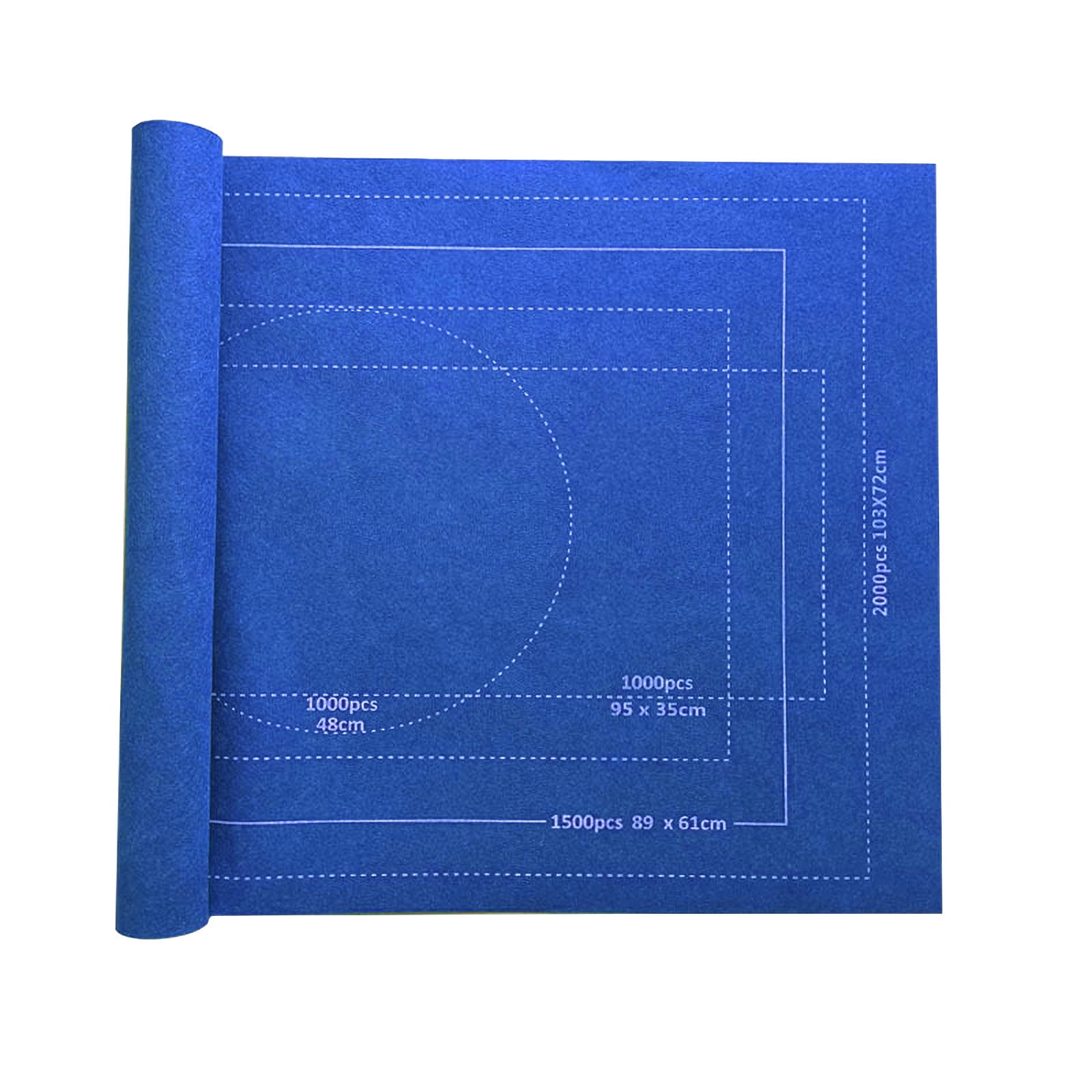 Dusknt 2000 Piece Felt Puzzle Mat Set Blue Puzzle Roll Storage Mat with