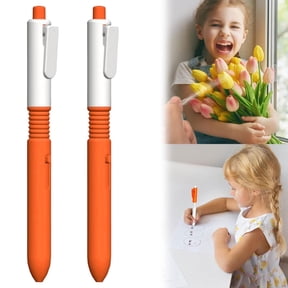 Dusknt 2Pcs Creative Water Gun p-en, Interactive Toy p-en with Spray Function, Lightweight Ballpoint, 1ml Orange