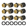 thumbnail image 1 of Dusknt 3/4 Inch Standard Garden Hose Fitting Hose Adapter for Watering Units Faucets and Garden Accessories 6 Pc, 1 of 8