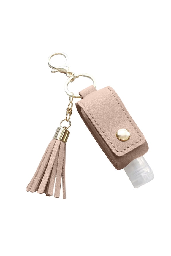30Ml Refillable Empty Bottle Outdoor Travel Keychain Leather Case Portable Liquid Dispanser, Keychain Travel Bottle – Refillable Empty Container for Portable Personal Care Use
