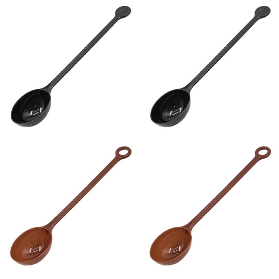 Dusknt 4 Pcs Plastic Long Handle 20G Coffee Measuring Spoon Scoop for CoffeeTea Sugar Milk Powder Or Liquid Seasoning
