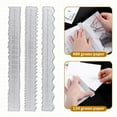 thumbnail image 1 of Dusknt Under $5 3 Pack 8.4 Inch Irregular Edge Ruler Edge Ruler Tearing Ruler Metal Craft Ruler Measuring Embossing Cutting Paper Ruler Wavy Edge Measuring Tool for Cutting Paper Embossing, Hot!, 1 of 7