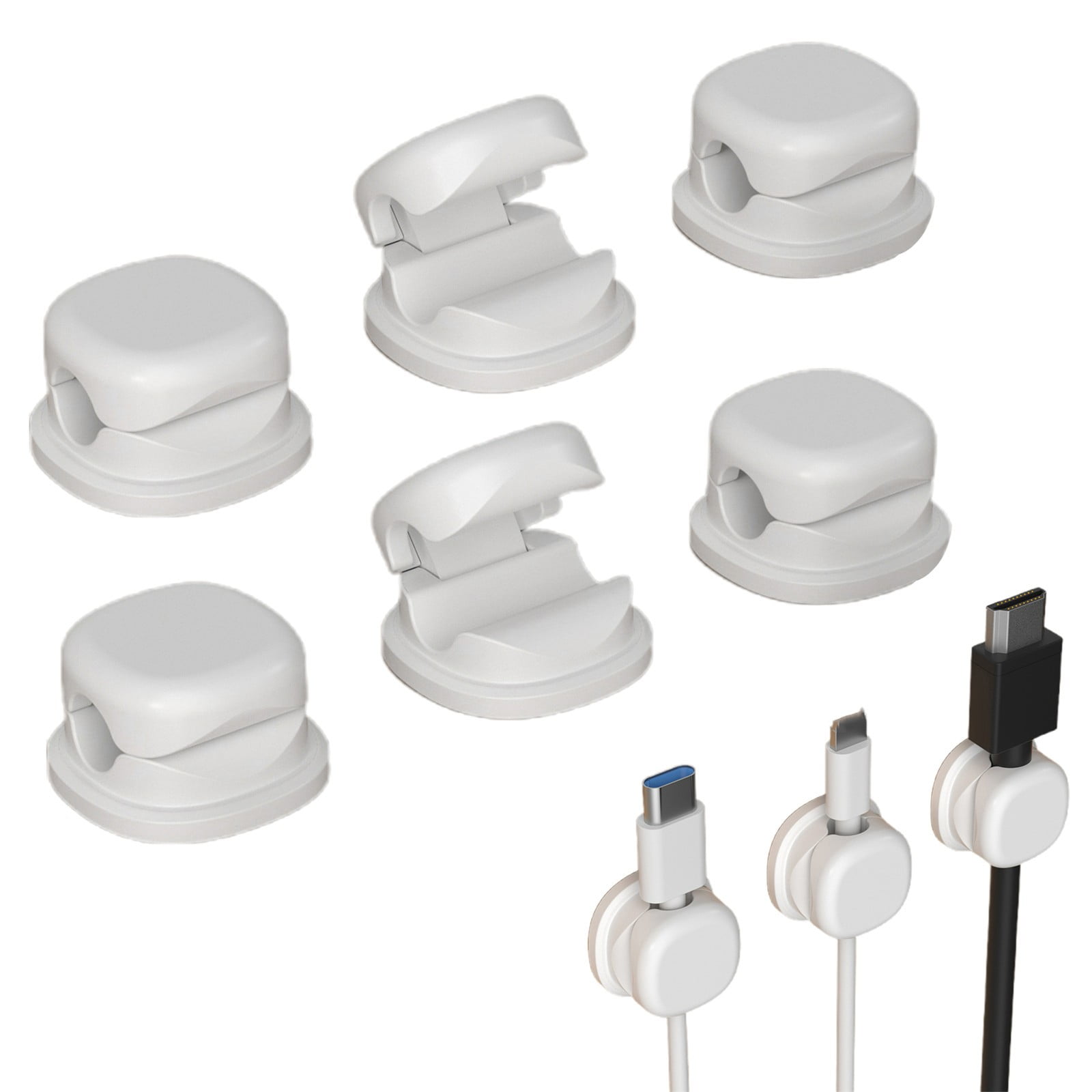 100 Pcs Cable Clips Self Adhesive,Cable Organiser For USB Charging Cable, Power Cords, Office Home Cable Holder For Cable Tidy Management, Christmas Light Hooks Fairy Light Decorations(black - View #6