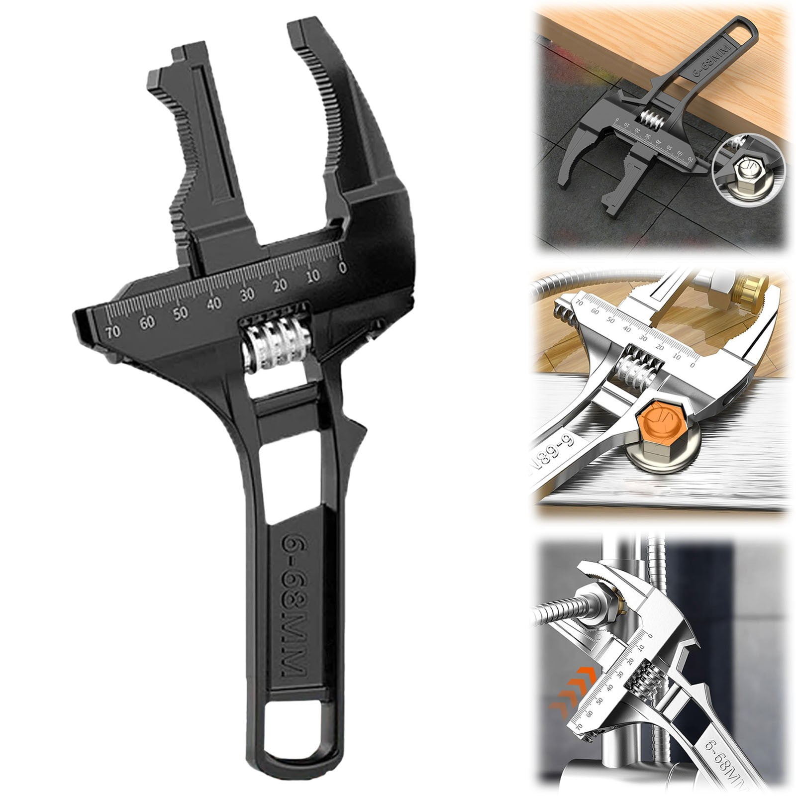 Dusknt Under $5 Sink Bathroom Wrench, Reversible with 668Mm Jaw Opening ...