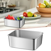 Dusknt Under $5 Stainless Steel Food Storage Box, Efficient Preservation: Stainless Food Storage Box Ideal Refrigerator Storage Solution and Design Keep Food Fresh and Delicious, Limited Time Offer