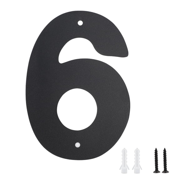 Dusknt 6-Inch (7.3Cm) Metal Address Sign with Numbers and Letters for Outdoor Patio Mailboxes., 6 Inch Metal House Numbers in Black Finish – Modern Outdoor Address Plaque for Mailbox and Exterior Use