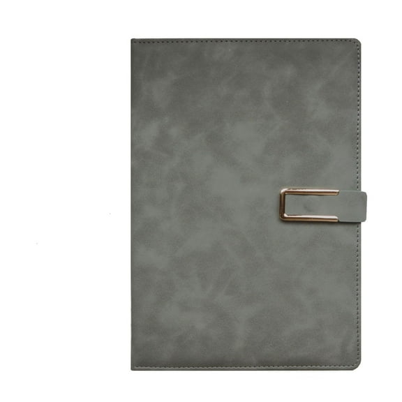 Dusknt A5 Business Notebook Student Notebook Simple Logo Magnetic Buckle Office Notepad Gift Box Set with Usb Flash Drive Simple Meeting Notebook D, Office&Craft&Stationery