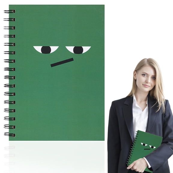 Dusknt A5-Hard Coil Studant Personalized Notebook, Cute Expression Notebook, Lined Journal for School, 192 Pages A5 Notebook for Daily Writing Ofice Home