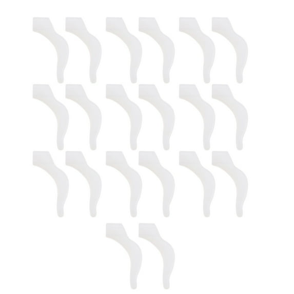 Dusknt Anti-Slip Glasses Holder 20Pcs Transparent, Fixing Clip,