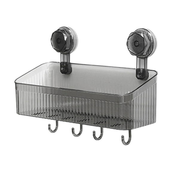 Dusknt Bathroom Suction Cup Rack Large Transparent Gray, Rack