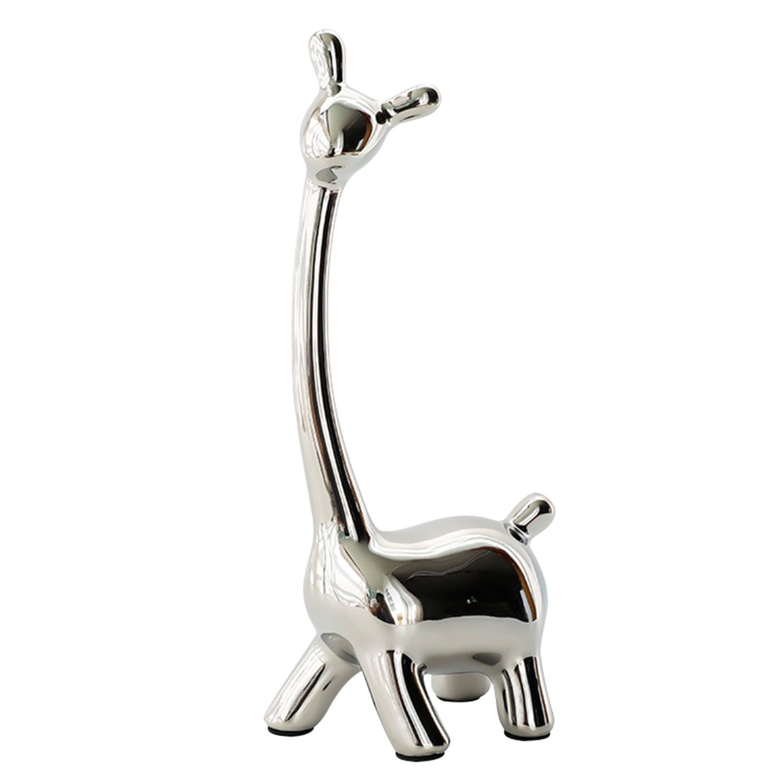 Dusknt Big Promotion Creative Simple Abstract Silver Plated Ceramic