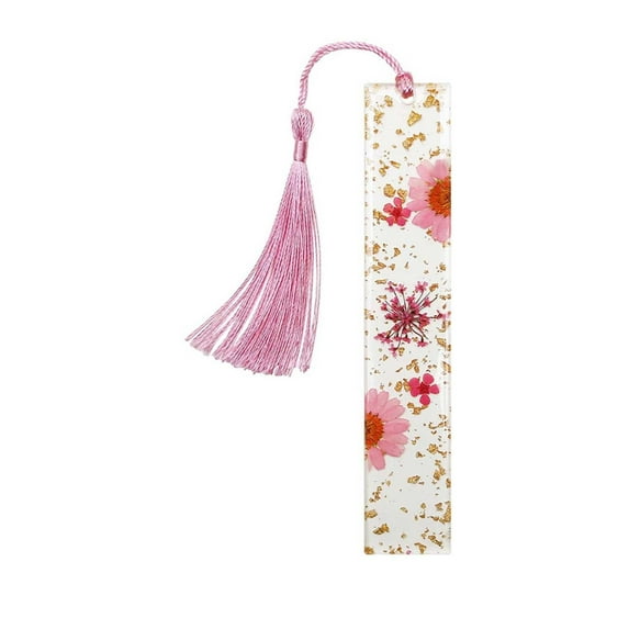 Dusknt Bookmarks for Women Dried Flower Bookmarks with Tassels Durable Handmade Dried Flower Resin Bookmarks Pretty and Increase Reading Interestbookmark Dried Flower Real Flower Resin Crystal Glue