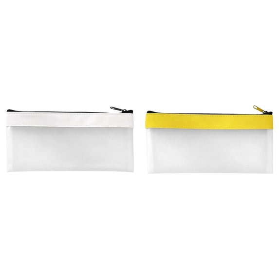 Dusknt Clear Pancil Pouch with Zipper, Transparent Zipper Pouch Bags, Multi-Purpose Zippered Pan Hrs)Older Pancil Case, Cosmetic Makeup Bag for Stationery Clasroom Ofice Organizer, 2 Pc