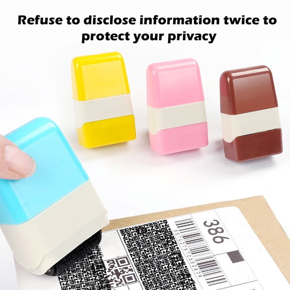 Dusknt Clearance! Office Cabinet, Confidential Roller Stamp Blue Identity Protection Roller Stamps Identity Theft Protection Stamp for Id Address Blockout 3Ml Office&Craft&Stationery, 1X Roller Stamp