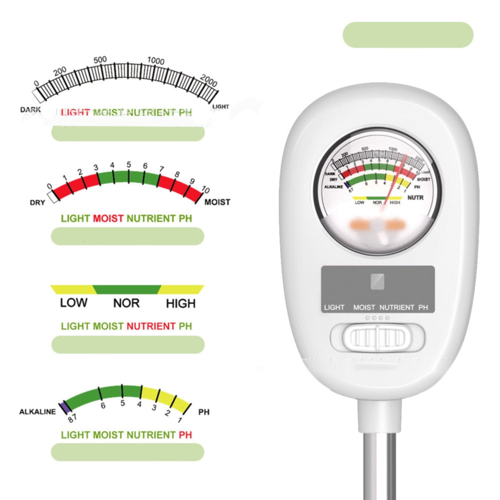 dusknt-clearance-sale-measuring-ruler-four-in-one-soil-tester-ph