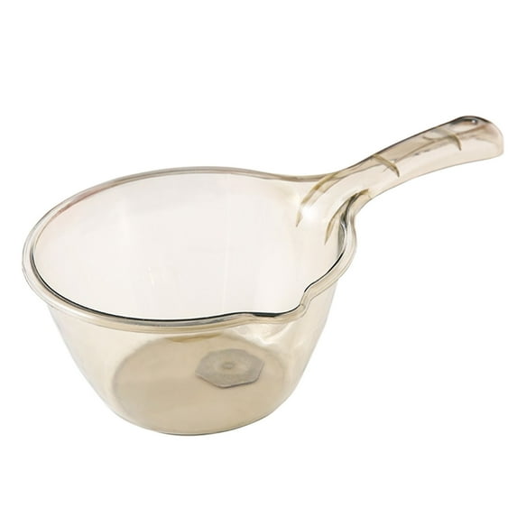 Dusknt Cooking Utensils Clearance! Household Kitchen Unbreakable Water Spoon Deepened and Thickened Long Handle Plastic Large Creative Transparent Scoop Shampoo Spoon Coffee Color, a Water Scoop