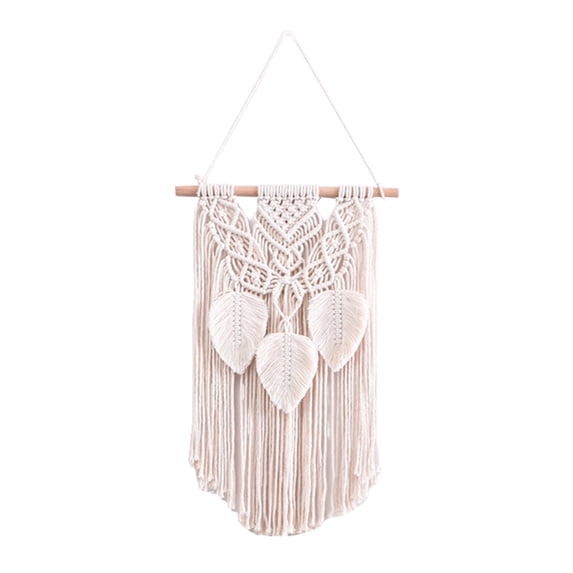 Dusknt Cotton Rope Tassel Hanging Decoration Hand Woven Tapestries Living Room and Bedroom Wall Tapestries, 1 ornament