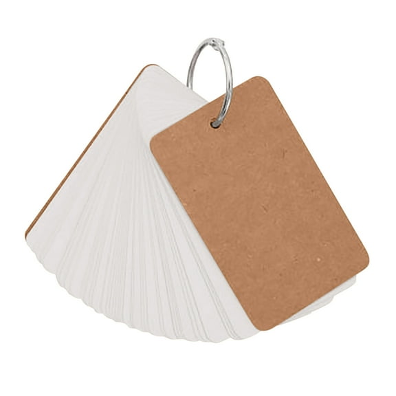 Dusknt Creative Sticky Note Iron Ring Small Notebook Portable White, Home & Garden, Sticky Note50 Sheets Of 9.4Cmx5Cm Blank Page Kraft Paper Notebook Study Card Portable Notepad Diy Notebook
