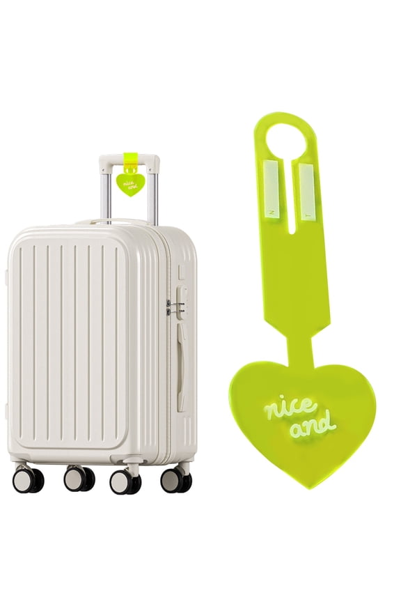 Cute Pvc Heart Luggage Tags – ful Travel Id Tags for Boys & Girls, Durable Fluorescent Suitcase Identifiers, Stylish Travel Accessories for Bags & Backpacks