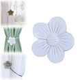 thumbnail image 1 of Dusknt Decorative Flower Curtain Tieback Holder, Durable Resin Drapery Holdback, Adjustable Curtain Buckle Clamp for Indoor Home Balcony and Cafe Use, 1 of 9