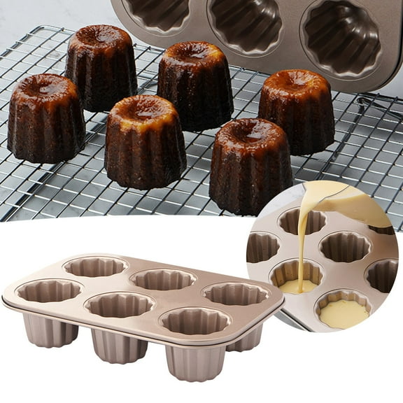 Dusknt Dessert Molds, Cake Mould, Clearance! 12-Cup Canelé Cake Mold French Dessert Canale Baking Mold Angel Bell Cup Cake Mold, a Cake Mold