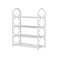 thumbnail image 1 of Dusknt Fashion 4-Layer Shoe Rack White, Rack,, 1 of 9