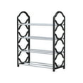 thumbnail image 1 of Dusknt Fashion 4-Tier Shoe Rack Black, Rack,, 1 of 9