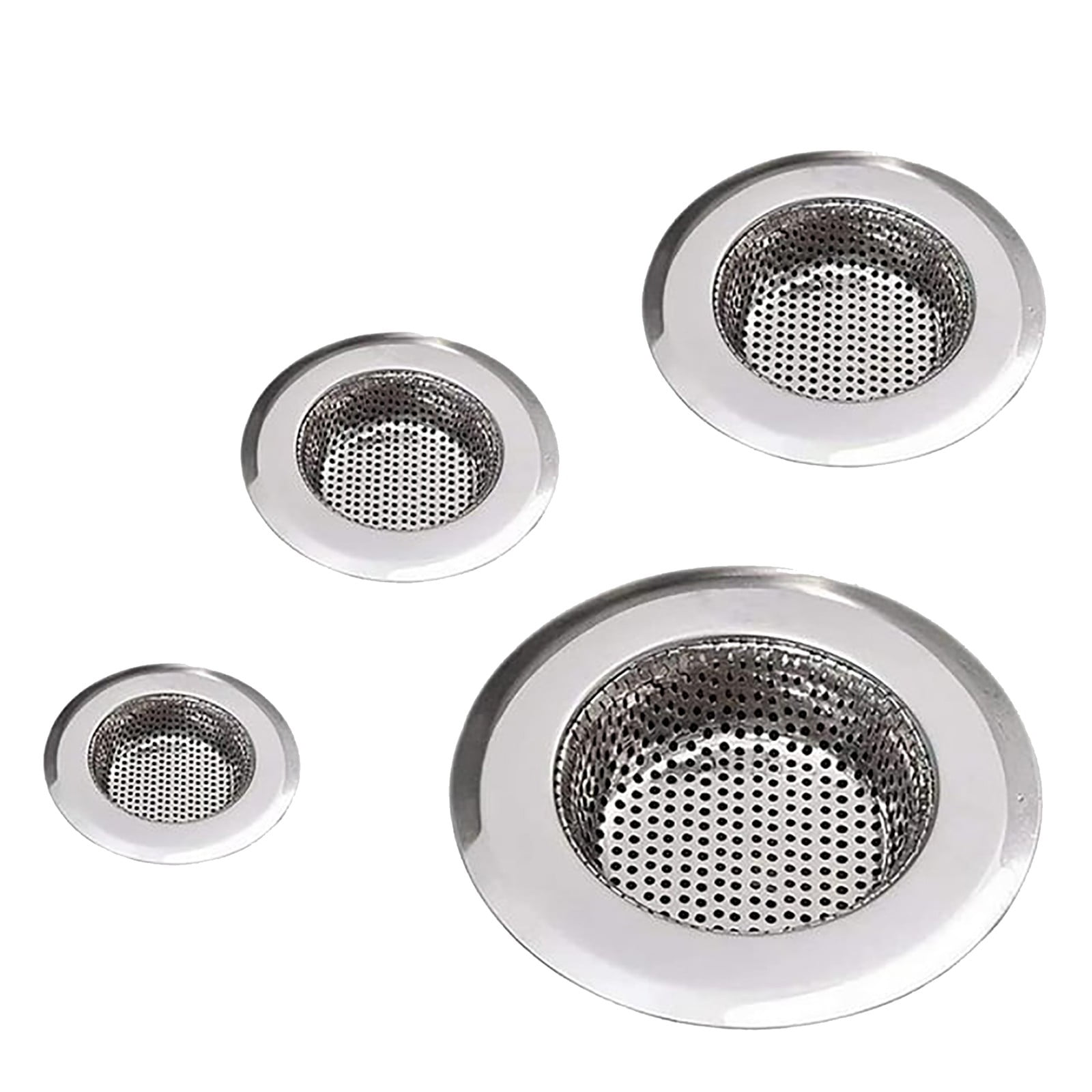 Dusknt Filter Screen Big sale 4Pcs Stainless Steel Sink Filter Bathtub Screen Drain Anti Clogging Filter Floor Sink Screen for Kitchen Bathroom