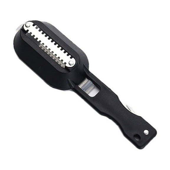 Dusknt Fish Scale Scraper Fish Scaler Fish Killing Knife Multi-Purpose Fish Scale Scraper To Remove Black, Cutter,Fast Scale Remover Descaler Tool Skin Brush Scraping Cleaning Peeler Scraper