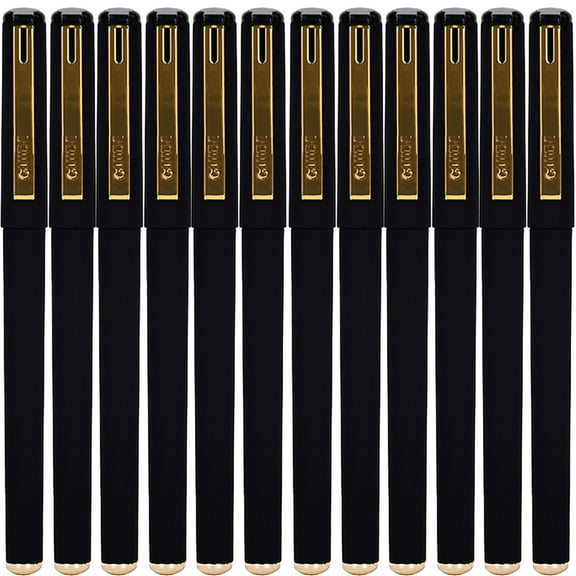 Dusknt Five Thousand Years Large Capacity Gel Pens (0.7Mm) 12-Pack Black, Office&Craft&Stationery,