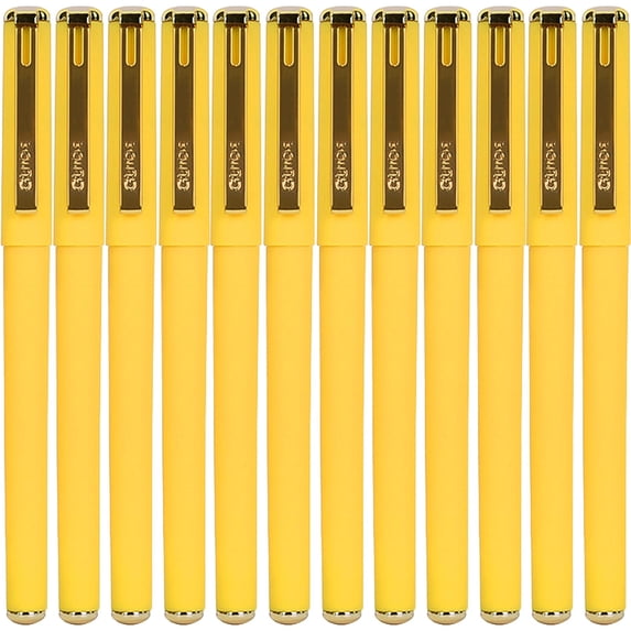 Dusknt Five Thousand Years Large Capacity Gel Pens (0.7Mm) 12-Pack Yellow, Office&Craft&Stationery,