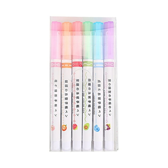 Dusknt Flower-shaped outline pen linear diy quick-drying stroke pen curve pen handbook roller printing pen A, Pen,