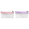 thumbnail image 1 of Dusknt Frosted Transparent Tpu Pancil Case, Waterproof Stationery Bag with Smooth Zipper, Clear Exam Pancil Pouch for Sch00l Studants Ofice Supplies, 2Pc, 1 of 7