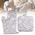 thumbnail image 1 of Dusknt Heat Resistant Oven Mitts, Non Slip Pot Holders, Kitchen Cooking Gloves - Heat Proof Microwave Oven Gloves Non‑Slip Grip Kitchen Barbecue Camping Cooking Pot Gloves, Blue, 26*16, 1 of 10