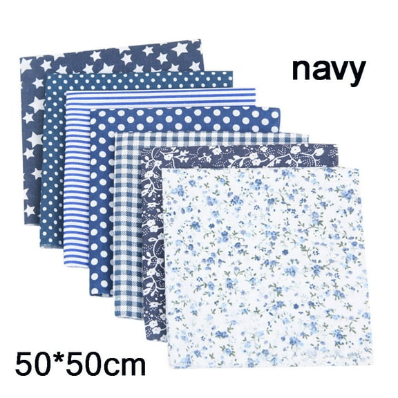 Dusknt Hot Sale! Diy Fabric, 7Pcs Cotton Craft Fabric Bundle Patchwork Squares Quilting Sewing Patchwork Diy