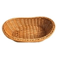 thumbnail image 1 of Dusknt Imitation Rattan Small Fruit And Dessert Plate Bw2, Baking Trays & Trays,Wicker Bread Basket Woven Tabletop Food Fruit Vegetables Serving Restaurant Serving Basket, 1 of 7