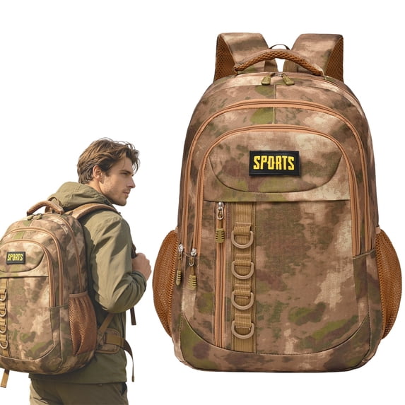 Dusknt Large Capacity Camouflage Backpack Trendy, Double Shoulder Bag for Men Women Studant Sch00l Bag Outdoor Travel Hiking Backpack