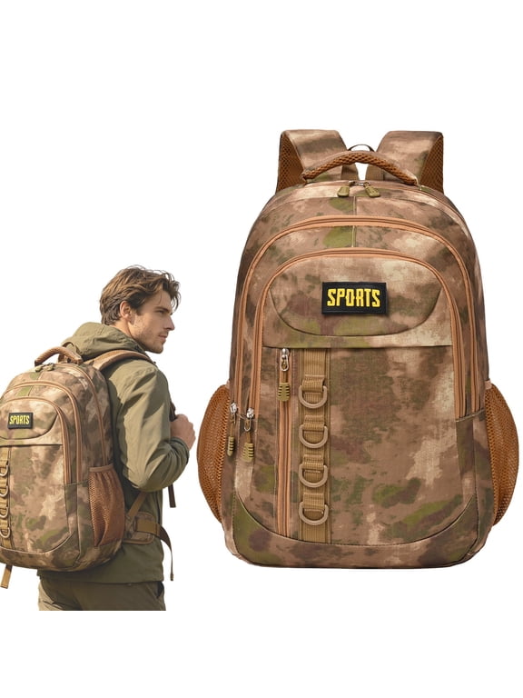 Large Capacity Camouflage Backpack Trendy, Double Shoulder Bag for Men Women Studant Sch00l Bag Outdoor Travel Hiking Backpack